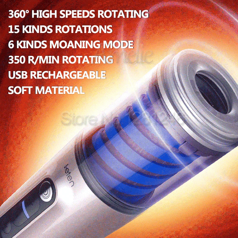 Автоматическая вращающаяся на 360 градусов Мужская мастурбация настоящая Вагина