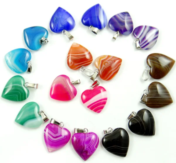 Ожерелье из натурального камня в полоску авантюрин бирюзы лазурит кварц