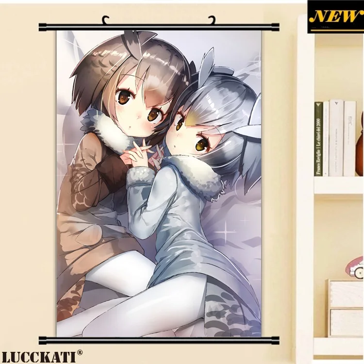40X60 см друзья-зверушки игры животные уши хвост сексуальная лоли мультфильм аниме искусство стены картина роспись прокрутки ткань холст живопись плакат