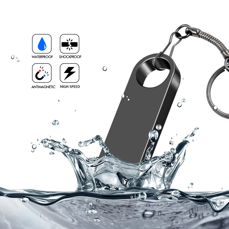 Водонепроницаемый флеш накопитель USB 32 Гб 64 ГБ металлический 8 16 128 память memoria Cel
