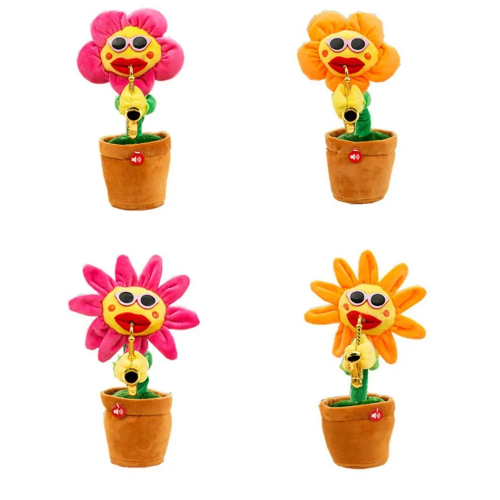 Пение Танцы саксофон игрушка Подсолнечник Bluetooth зарядное устройство usb