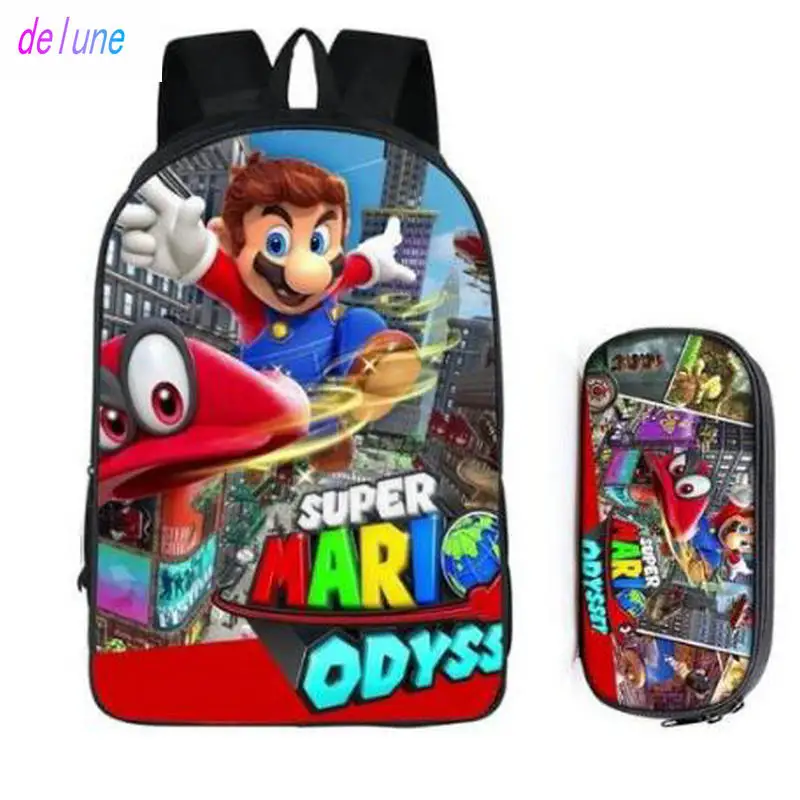 Лидер продаж школьная сумка Super Mario Bros Sonic the Ежик для детей рюкзак мальчиков