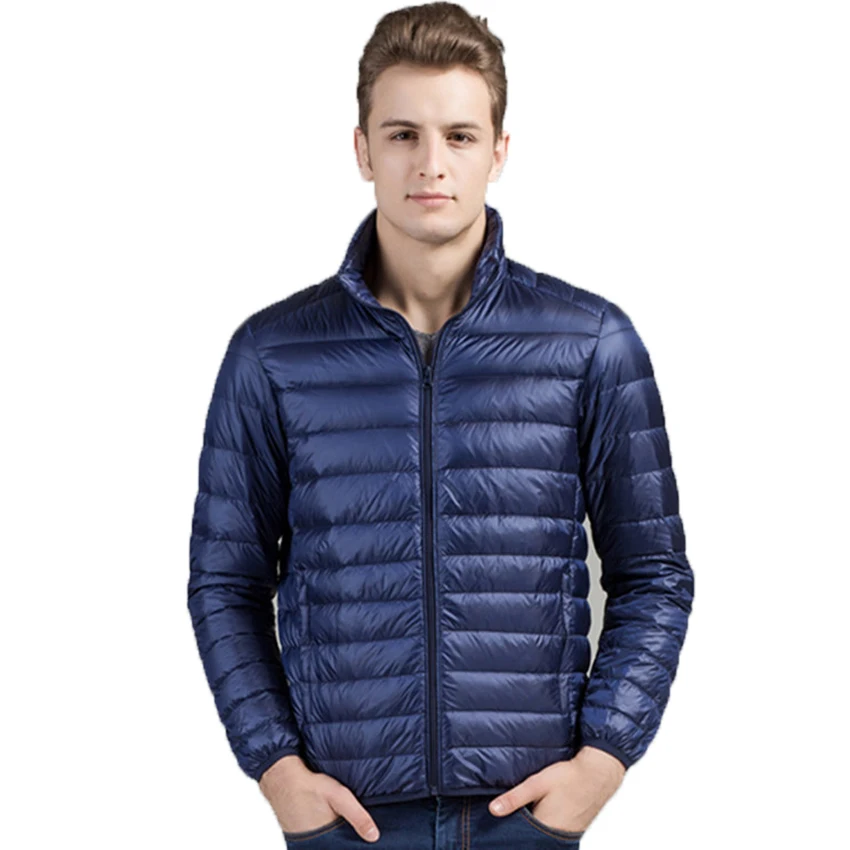 Мужской пуховик TECHOME модная ульсветильник Кая тонкая теплая куртка на белом