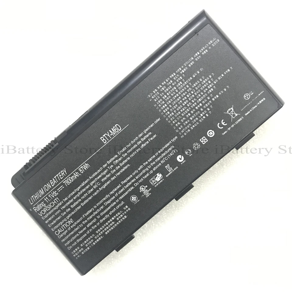 Аккумулятор BTY-M6D для MSI GT660 GT663 GT670 GT680DX GT683R GT683 GX660D GX780R 7800 мА · ч 11 1 В | Компьютеры и