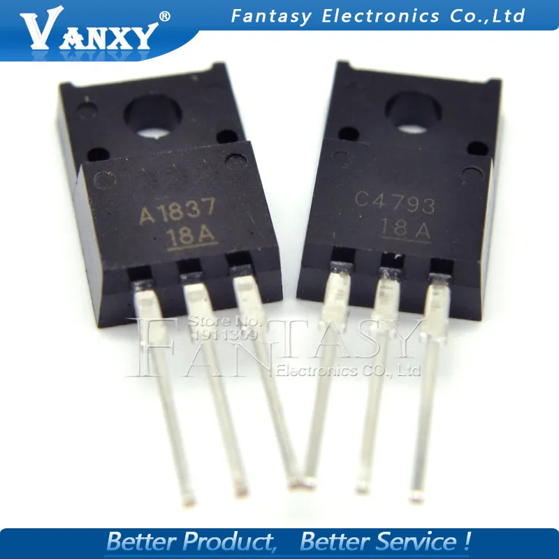 10 шт. 5 пар 2SC4793 TO220 2SA1837 TO 220 C4793 A1837 230V 1A каждый оригинальный и новый|shipping free| |
