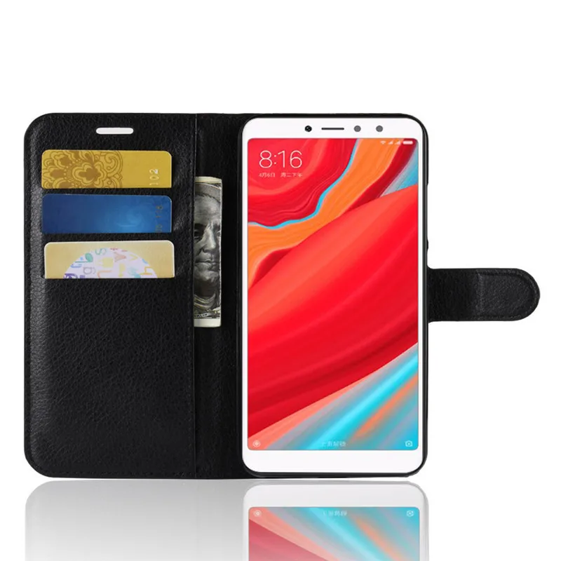 Чехол для Xiaomi Redmi S2 с рисунком личи и отделениями карт из искусственной кожи