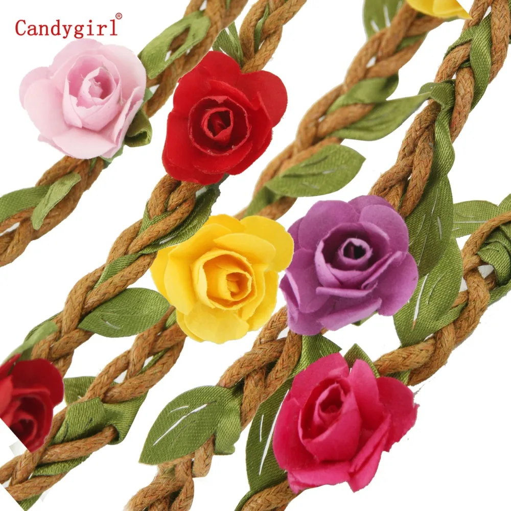 1 шт. Многоцветный Цветочный ободок с розами для женщин и девочек Модный