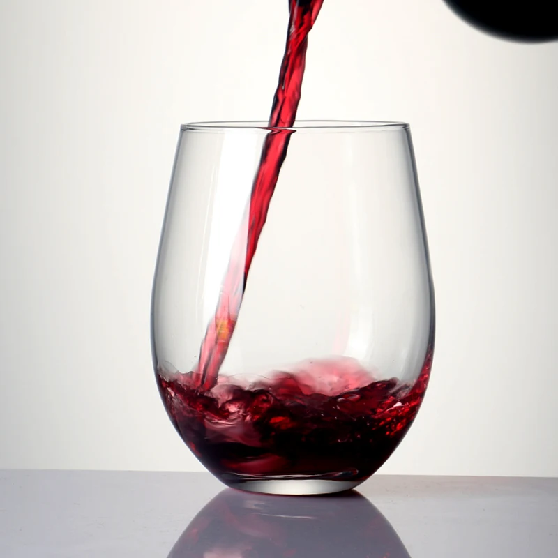 YARDHOUSE 17 унций stemless белый и винный бокал ручной работы выдувные напитки набор из 4