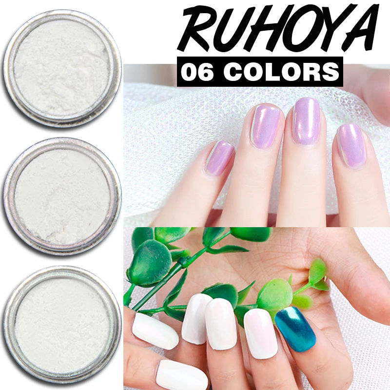 Зеркальный волшебный пигмент для маникюра Ruhoya блестящий Гель-лак ногтей