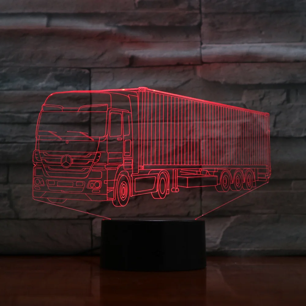 Светодиодная лампа с 3d увеличением яркости разноцветный ночсветильник