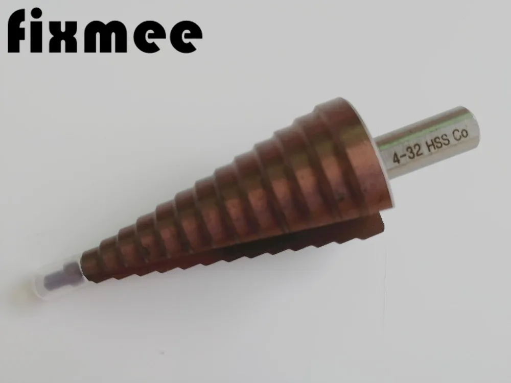 

HSS CO/M35Triangle Shank 4-32MM Straight Groove Broca Metal Step Cone Drill Bit Stainless Steel Hole Saw Cutter Wood Power Tool