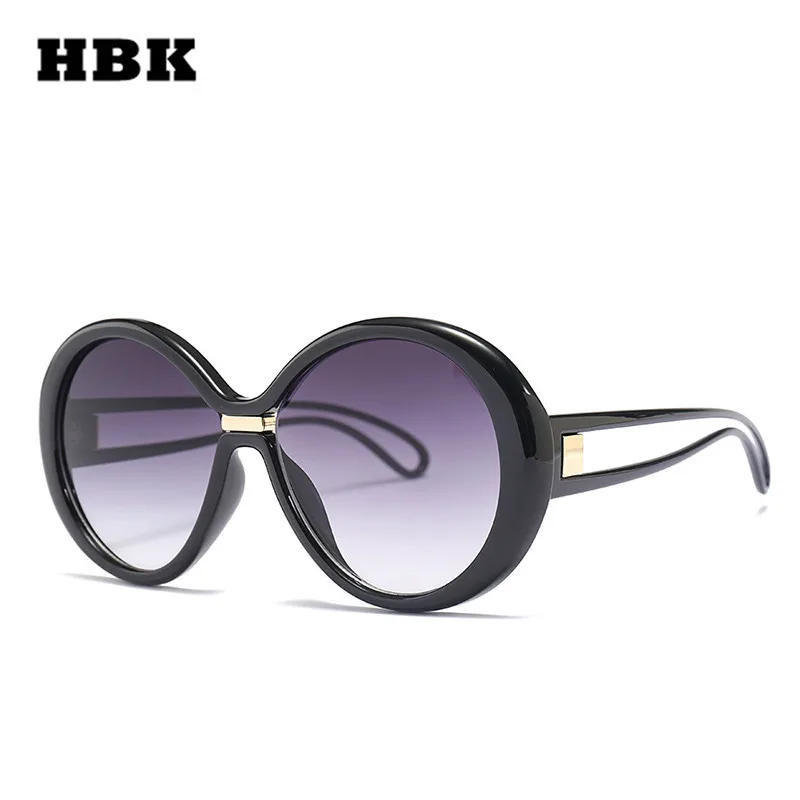 HBK унисекс большие круглые солнцезащитные очки 2019 модные женские брендовые