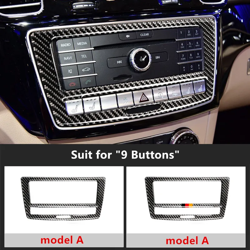 Углеродное волокно кондиционер CD рамка декоративная накладка для Mercedes Benz ML 2012-16 GL 2013-16 GLE-18 GLS-18
