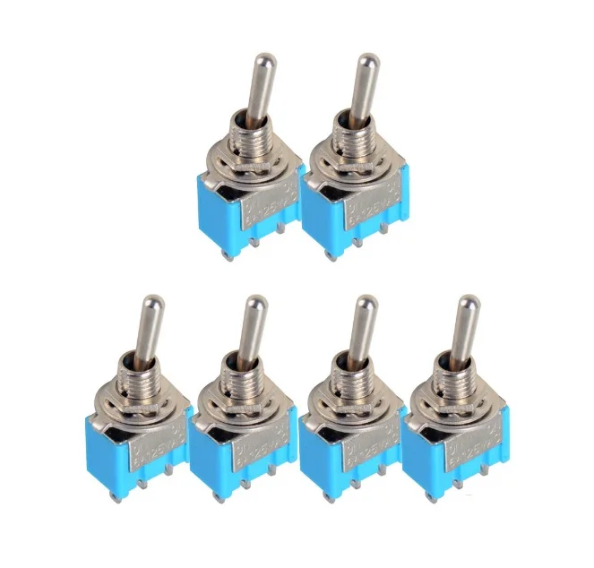 Мини переключатели SPDT ON 6A 125 В переменного тока 3 Pin 10 шт.|toggle switch|toggle switch on-ontoggle spdt |