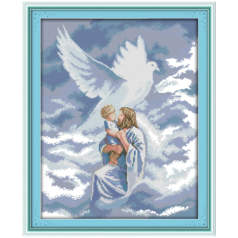 Наборы для вышивки крестиком с изображением Иисуса и ангела 11 карат 14 карат|cross