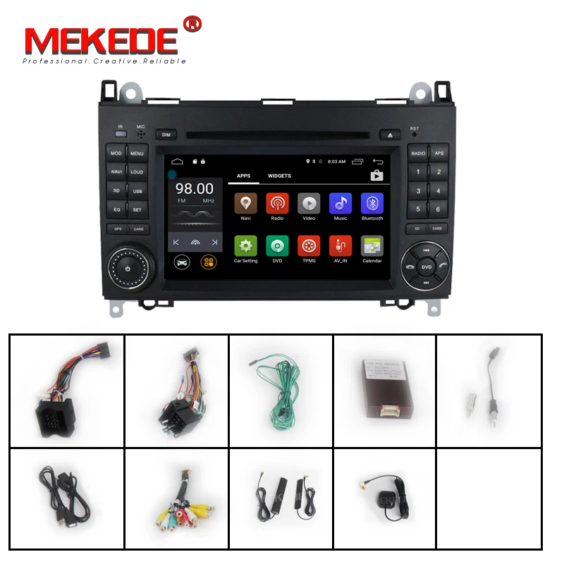 2din Android 7 1 четырехъядерный автомобильный DVD для Benz Sprinter W169 W245 W906 Viano Vito W639 B200 с wifi gps