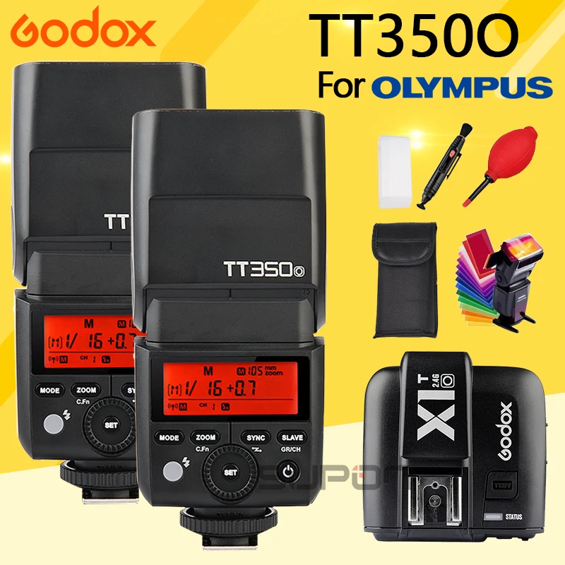 Godox TT350O флэш Встроенный 2 4G Беспроводной HSS ttl 1/8000 s мастер вспышки Speedlite + X1T O для