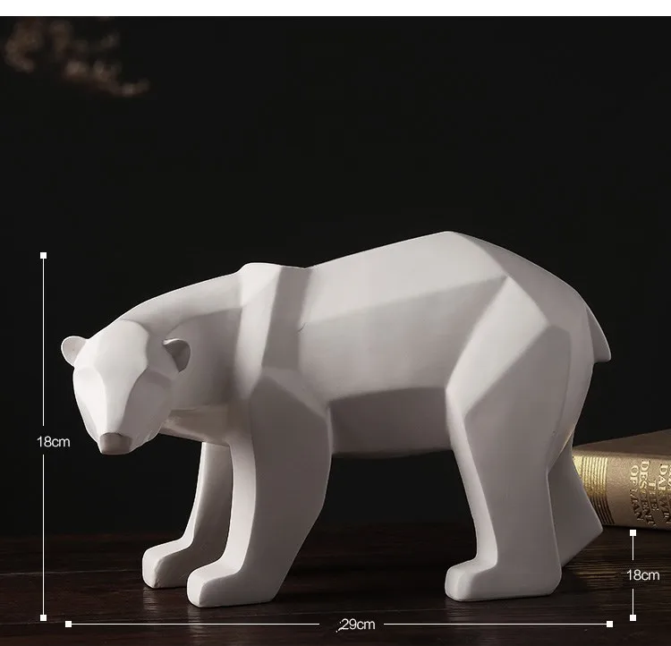 Украшения в виде белого Белого Полярного Медведя с геометрическим сечением