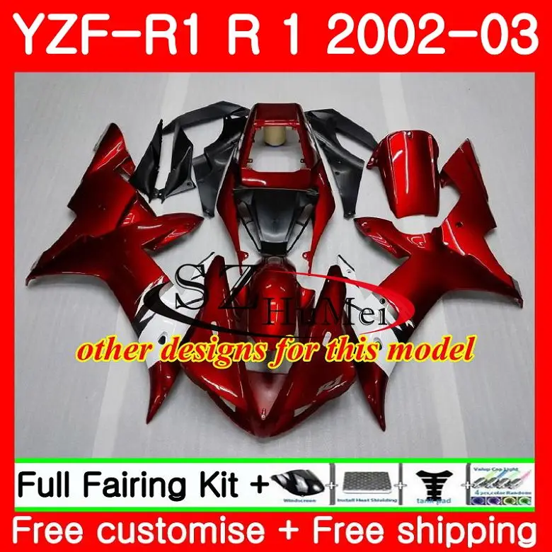 Корпус для YAMAHA YZF 1000 YZFR1 02 03 полностью белый кузов 73SH6 R 1 R1 YZF1000 2002 2003