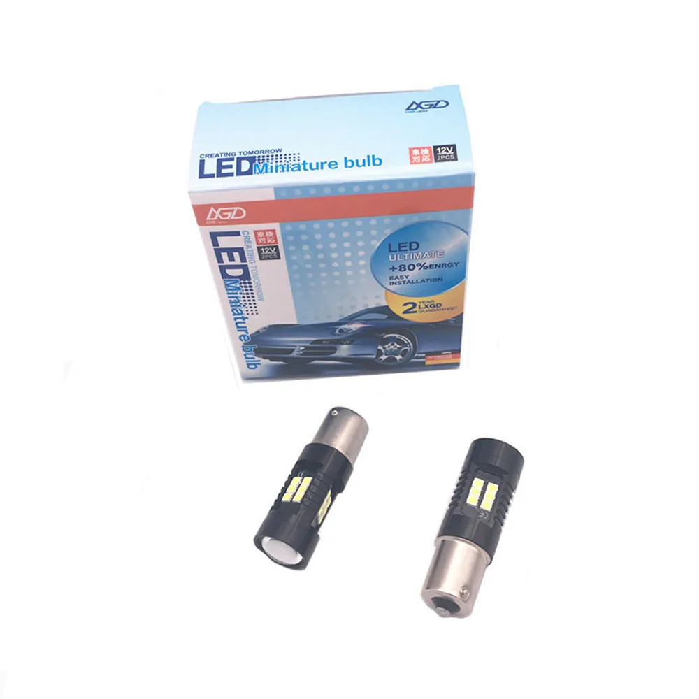 

2Pcs 1156 BA15S P21W Car Lights 1200Lm LED BAU15S LED Bulb 21pcs 3030SMD Auto Lamp Bulbs Car LED Light 12V - 24V