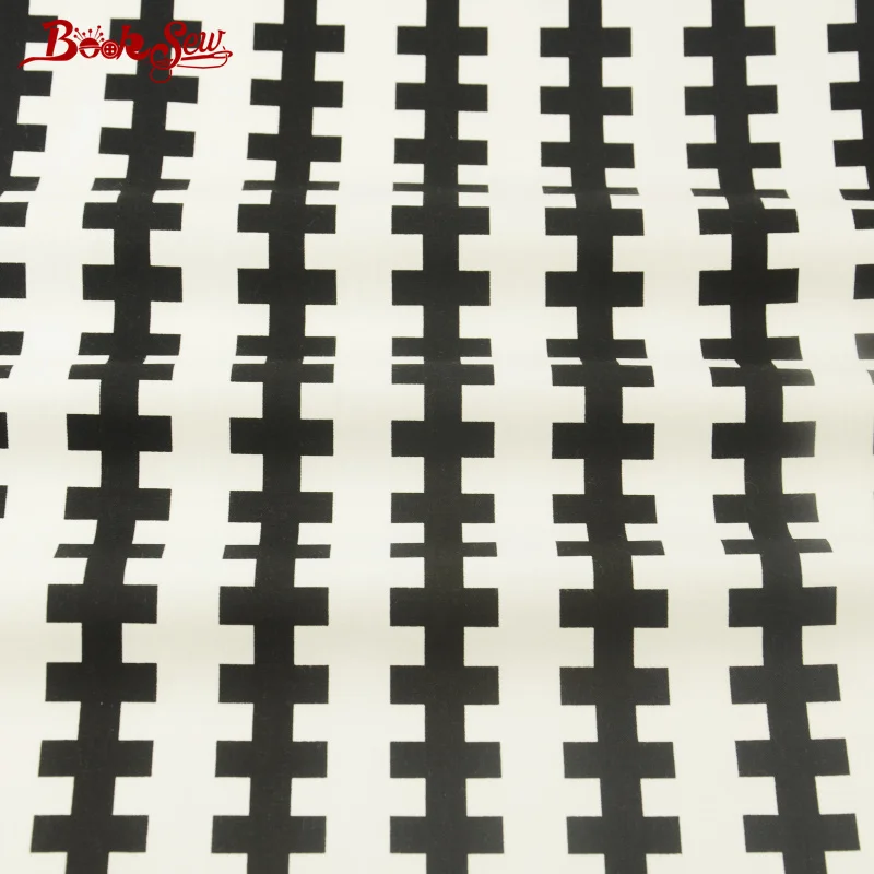 Ткань для переплетения книг черно-белая ткань в стиле геомертри высокое качество