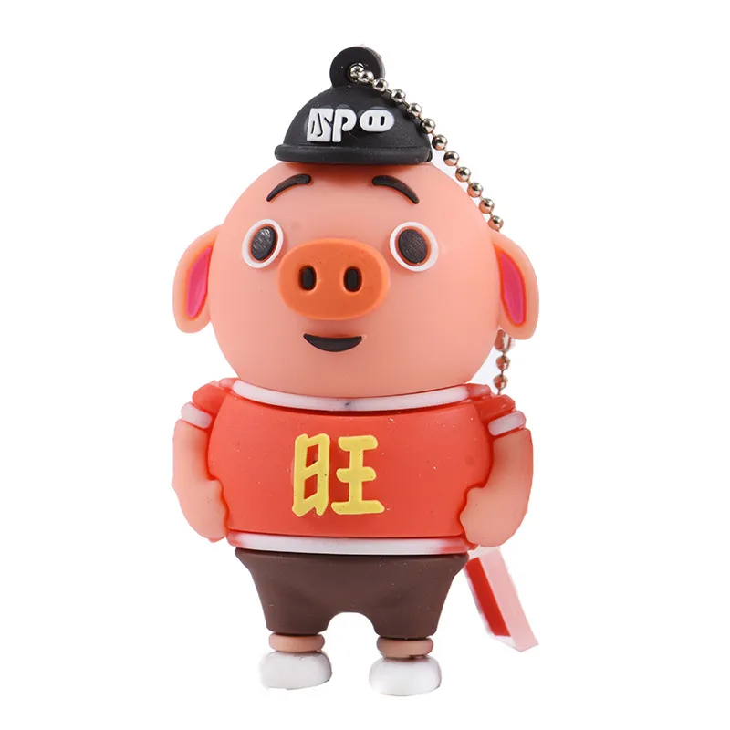 Usb флеш-накопитель с рисунком поросенка, 64 ГБ, 32 ГБ, флеш-накопитель, реальная емкость, Usb флешка, 16 ГБ, 8 ГБ, 4 Гб, 128 ГБ, флешка, Usb 2,0, флеш-карта памяти - Цвет: e
