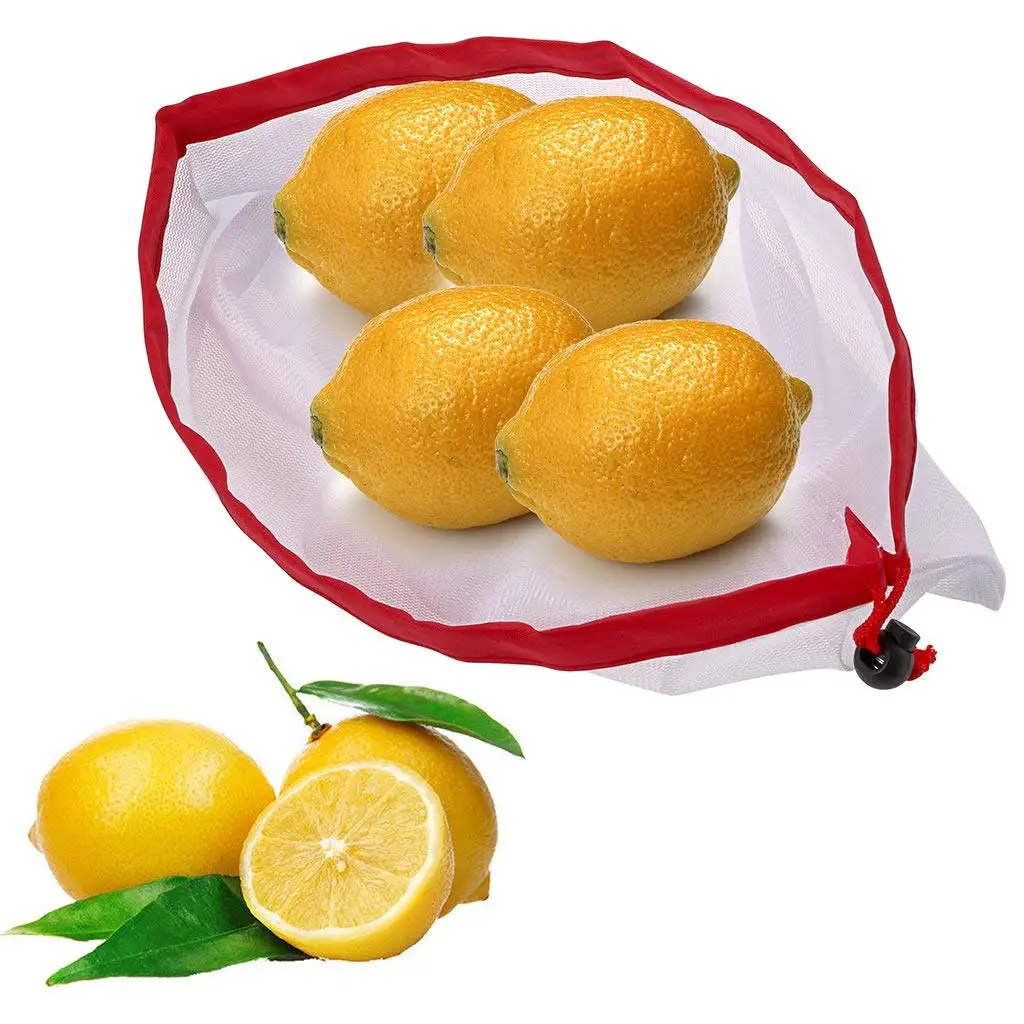 TFTP-12Pcs многоразовые сумки для хранения моющиеся сетчатые продуктовые