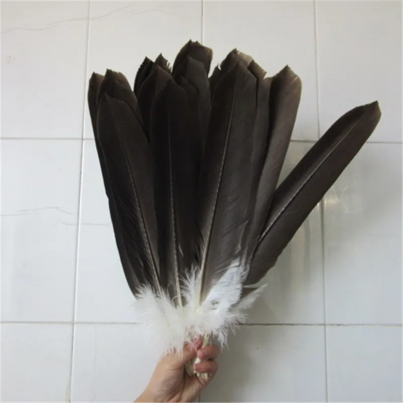 

Sale 10pcs quality natural eagle feathers 15-20 inches / 37-50cm diy stage performance Jewelry crafts decoration collect Plume