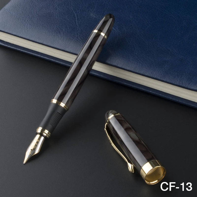 Мрамора перьевая ручка 18KGP JINHAO X450 зеленый 0 7 мм широкий наконечник черный синий