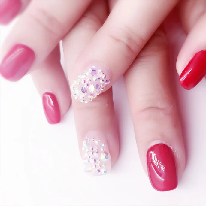 

1440pcs Transparent White AB SS6 (1.9-2.0mm) 3d Nail Art Rhinestones Shiny Manicure Decor Crystal Studs Beauty Stickers on Nail