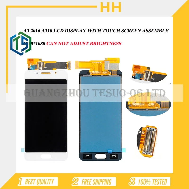 Продвижение производитель регулируемый HH для Samsung Galaxy A3 2016 A310 A310F SM-A310F ЖК-дисплей