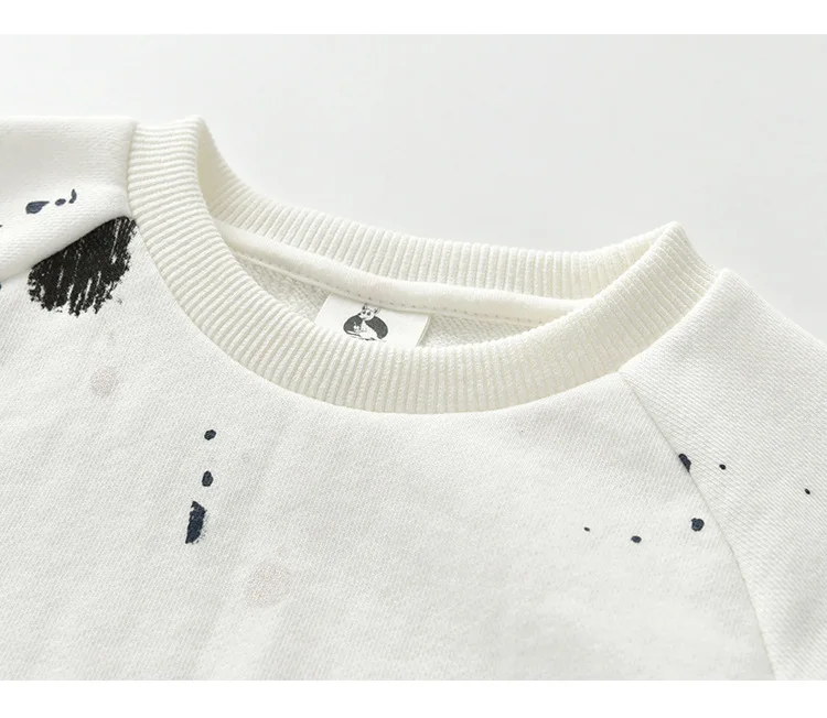 WLG/Одинаковая одежда для семьи сезон весна-осень белые армейские толстовки