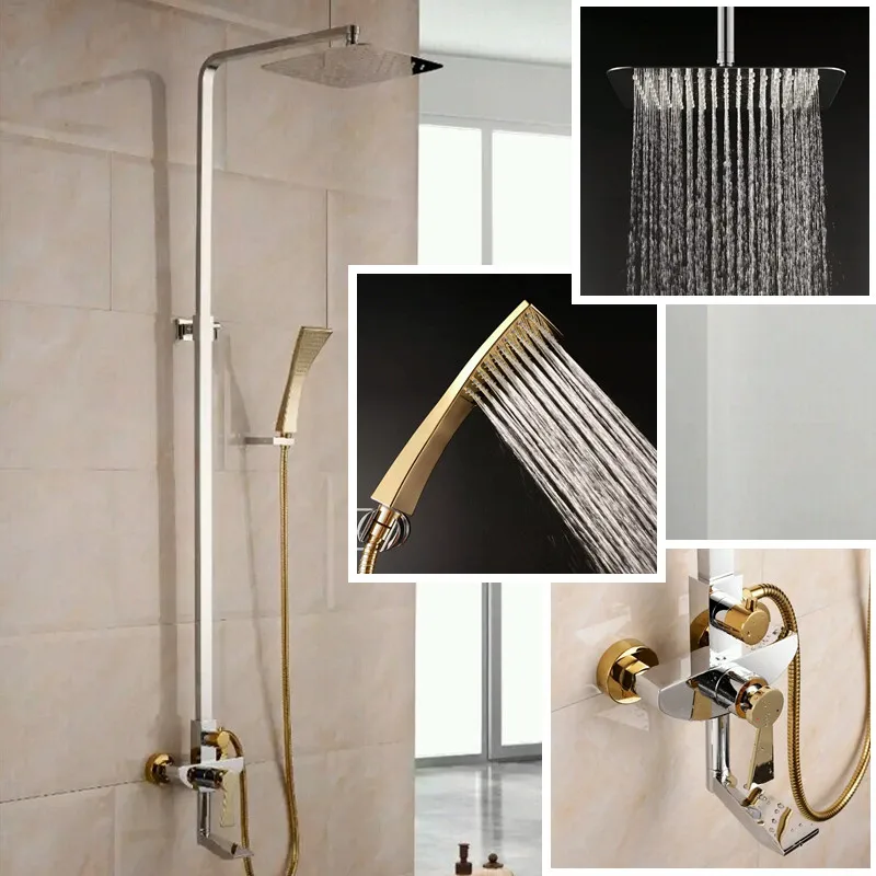 2017 оптовая продажа Высокое качество Роскошный Твердый латунный золотой душевой
