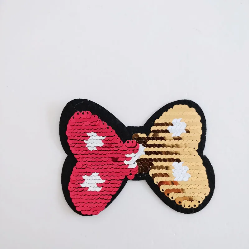 Двусторонняя нашивка на одежду с блестками и бантом 20 шт. железная куртка