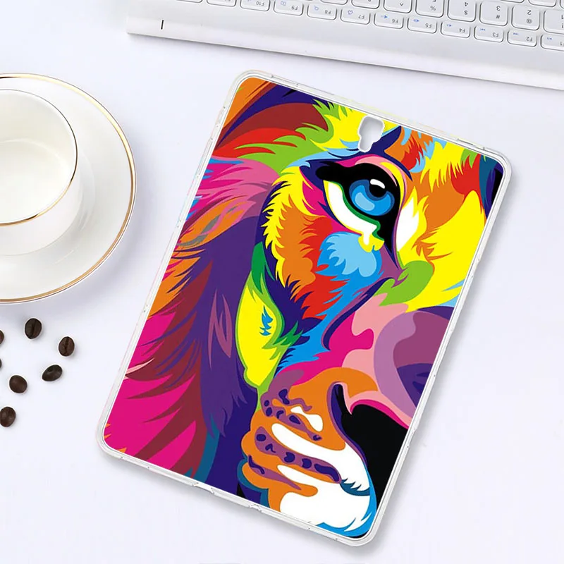 H064 Цветные силиконовые чехлы для телефонов samsung Galaxy Tab A 8,0 SM-P200 10,1 T515 S5E T720 T725, чехол-бампер, чехлы для планшетов - Цвет: H064