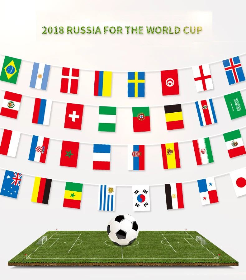 2018 флаг футбольной лески 32 страны 14x21 см баннер со страной домашний футбольный