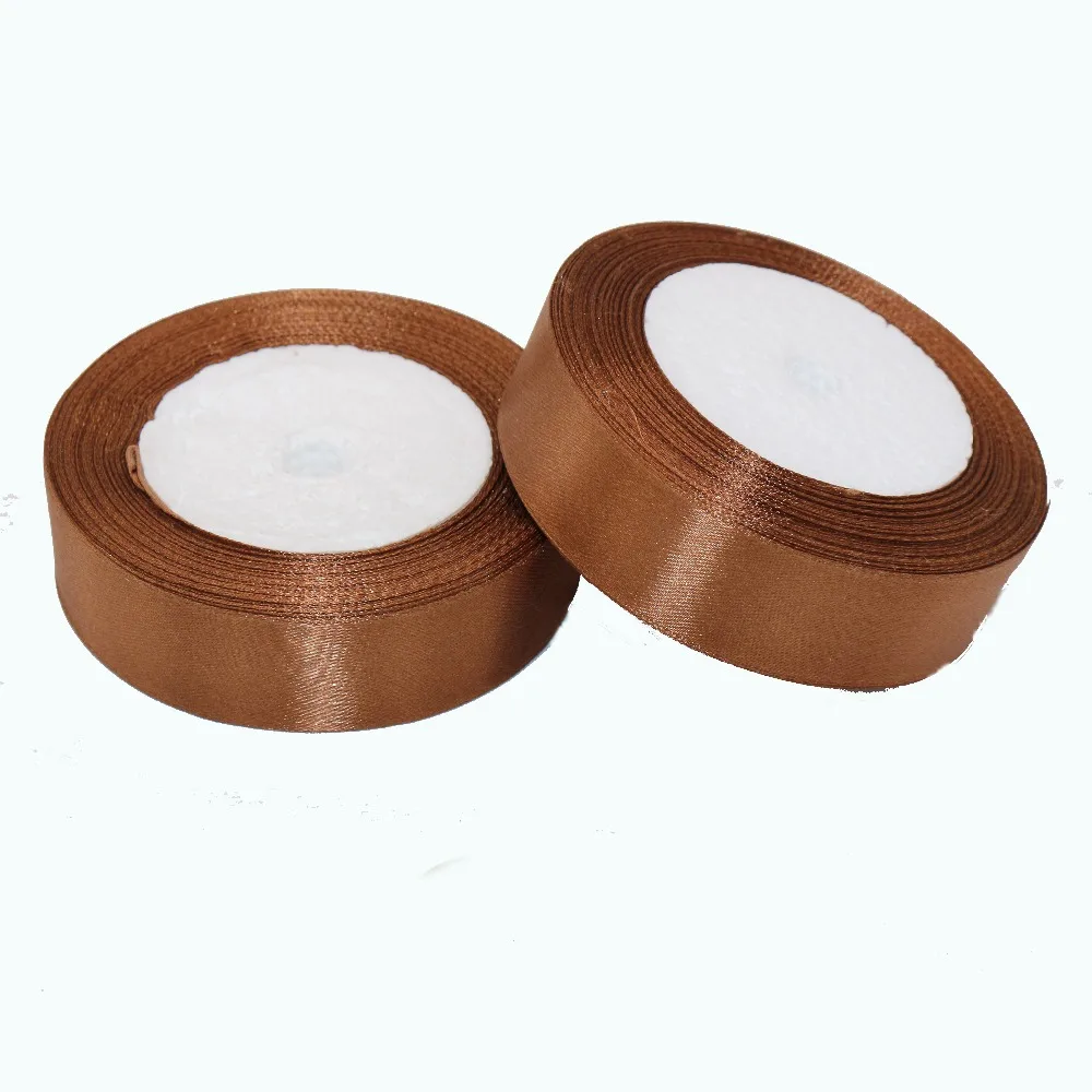 Атласная Лента бренда лента бронв 25 ярдов шелковая для свадьбы украшение