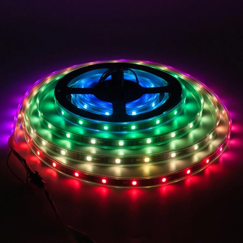1 м 5 WS2811 5050 SMD RGB полоса света программируемая Адресуемая 30/60 светодиодов/м