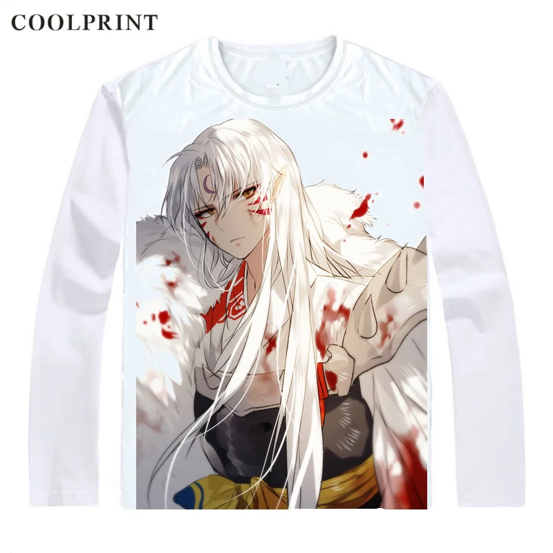 Sesshoumaru Sesshomaru Собаки Футболка с демоном Inuyasha феодальной сказка футболки на каждый