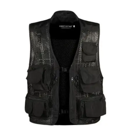 Мужская жилетка Homens Colete Повседневная летняя с несколькими карманами треугольным