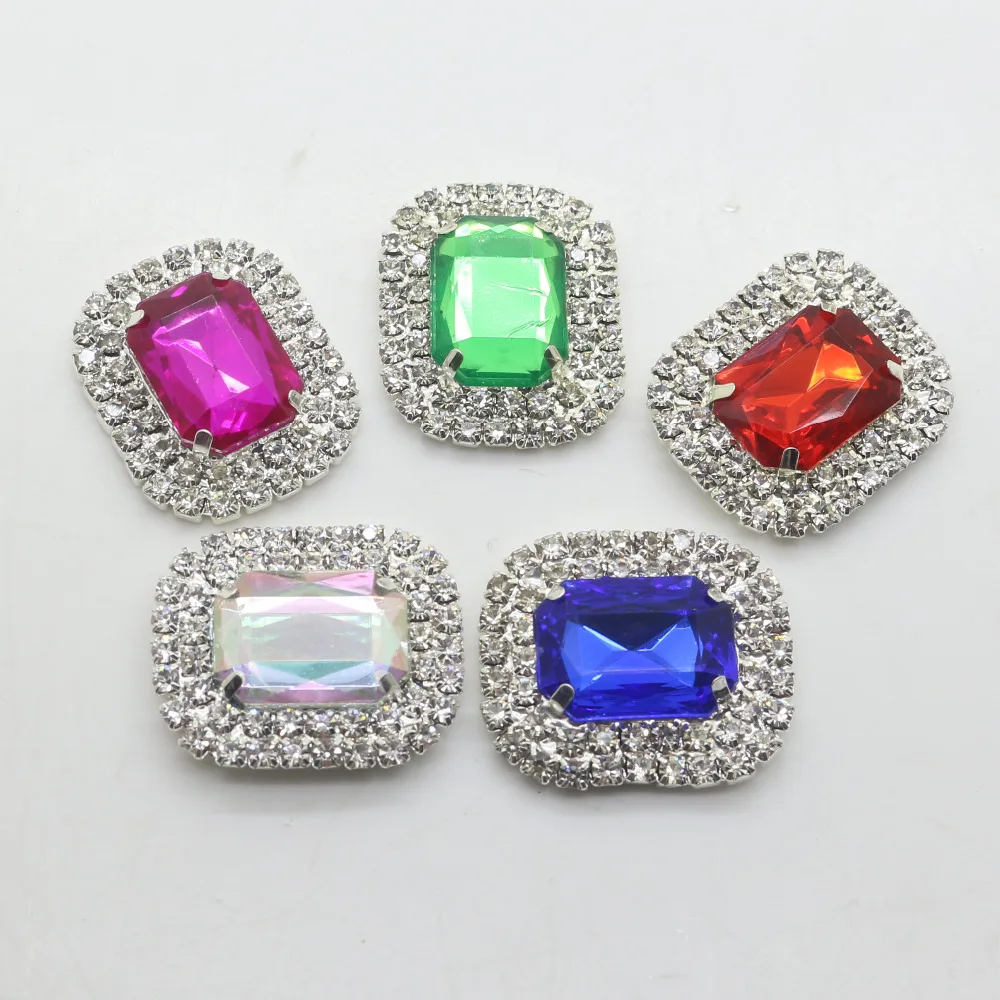 Новинка прямоугольные пуговицы из камня с плоской задней стороной 22*28 мм 5 шт.