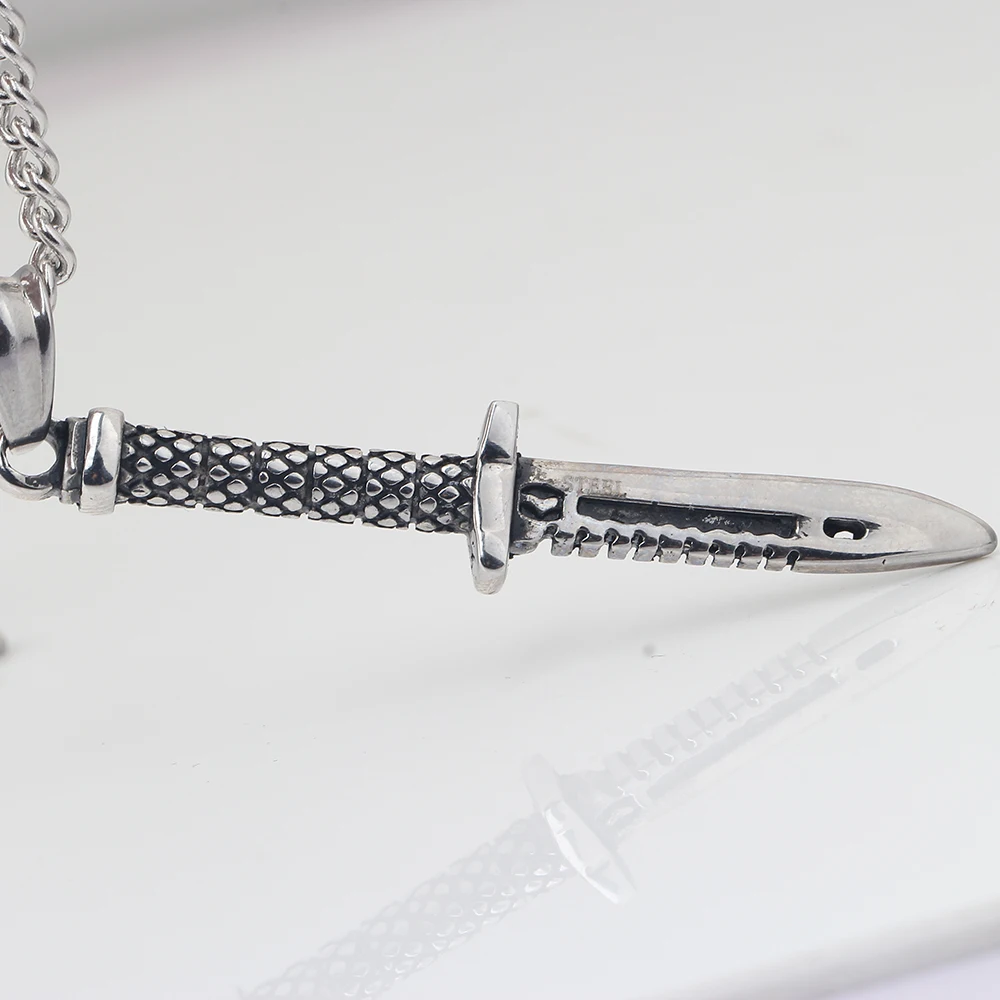 Supernatural Sword Dagger Knife Necklace Pendant for Men 316L Stainless Steel Male Bike Jewelry | Украшения и аксессуары
