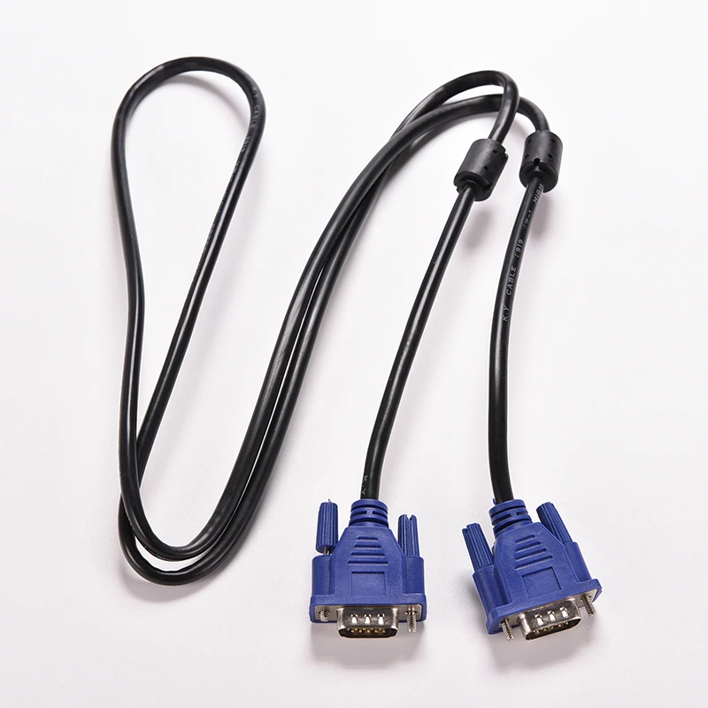 1 шт. Синий 5 м 5FT 15 PIN VGA HDB15 супер SVGA м/м Разъем Папа-папа кабель удлинитель мониторы