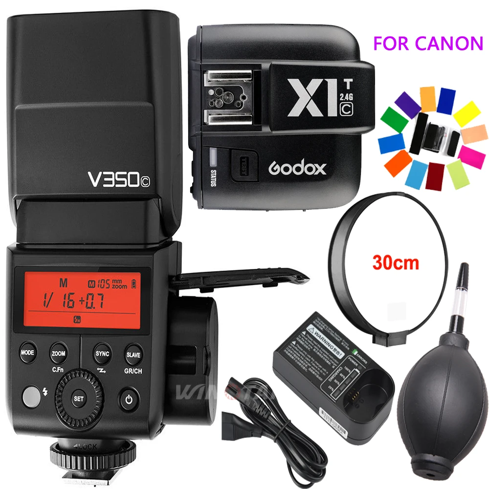 Godox V350C TTL HSS 1/8000s GN36 0 1 ~ 7 s перерабатываемая камера Speedlite Flash Встроенная литиевая