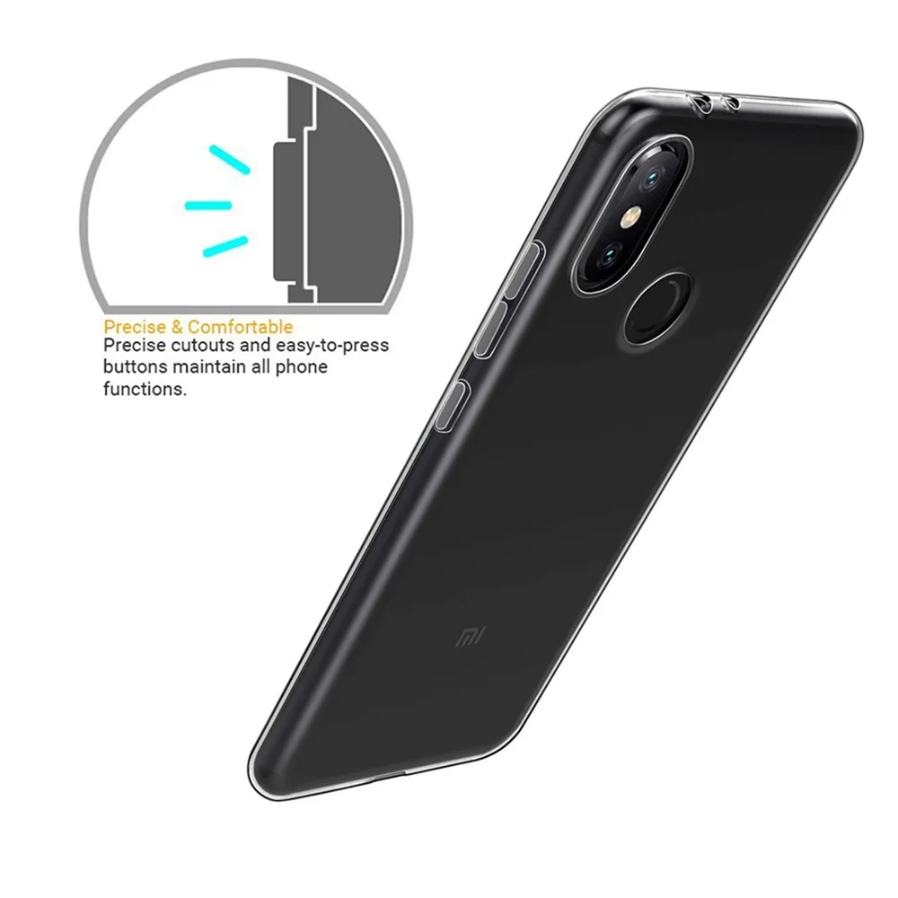 Case For Xiaomi Mi 8 SE A1 A2 5S 5C 5X 6 6X Note 3 Mix 2 2S Redmi S2 6A 5 5A 4 4X Plus Lite Clear TPU Phone Cover |