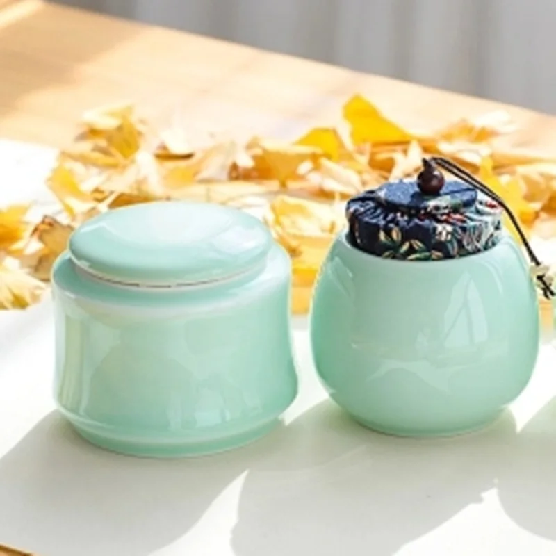 Цвет морской волны канистра чайный набор в коробке Hand made Керамика запечатанный