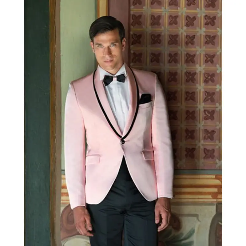 

Свадебные костюмы с розовой курткой, облегающий костюм из 2 предметов на заказ, мужской костюм для выпускного/вечерние ринки, одежда для жен...