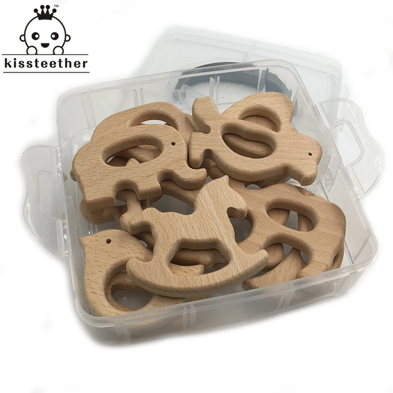 14 шт. детский деревянный прорезыватель из бука для зубов|baby teether|baby wooden teetherteether baby
