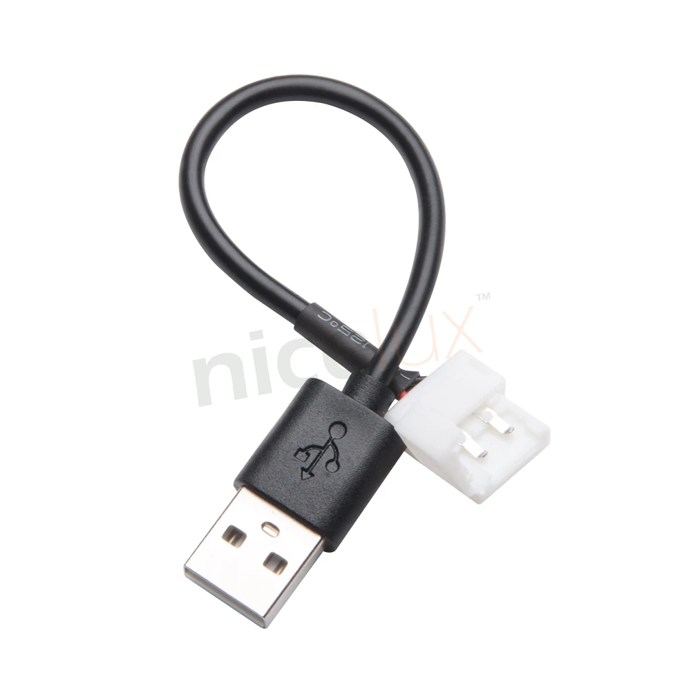 30 см 2 Контактный USB LED разъем ленты для 8 мм 10 5 в SMD 5050 3528 IP20 не водонепроницаемая