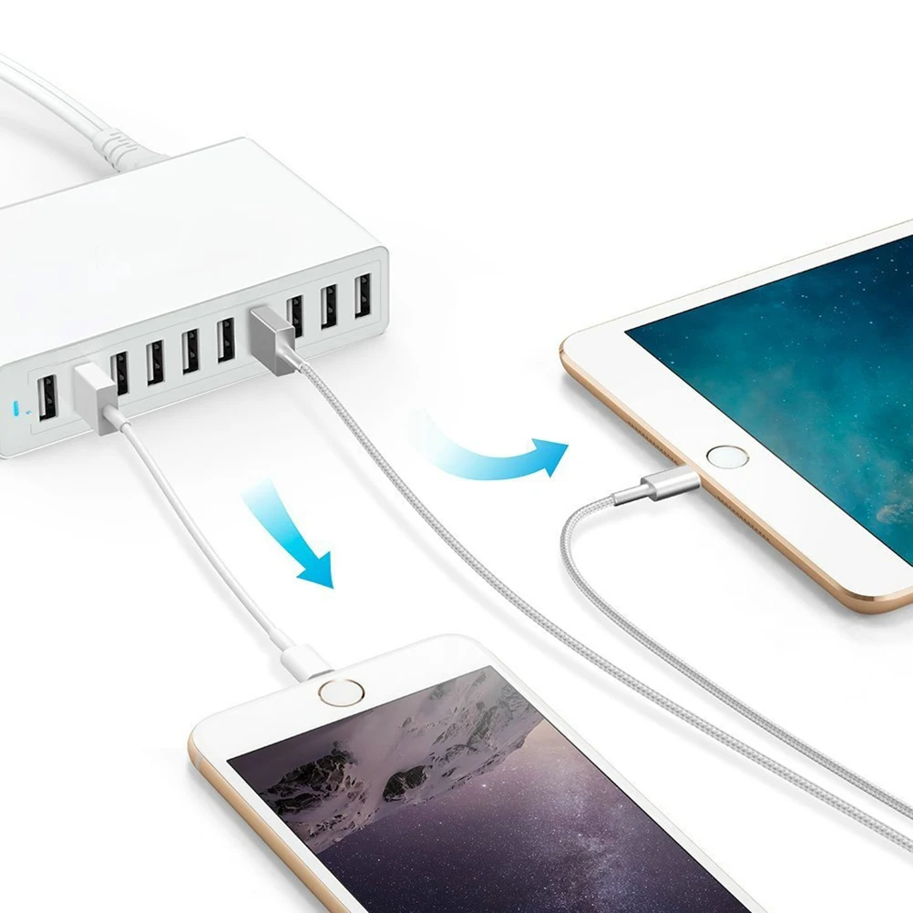 Настенное зарядное устройство органайзер usb зарядная станция 10 портов usb зарядная станция концентратор AC мощность Настольный органайзер с вилкой ЕС